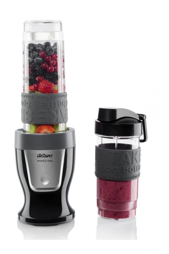 AR1032 Shake'n Take Kişisel Smoothie Blender, Siyah (300 W, 2 Adet Şişe)