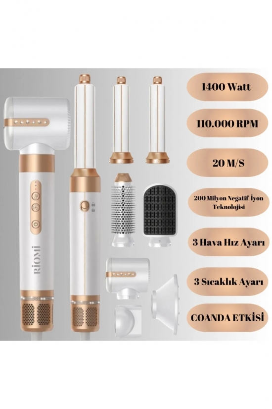 Pro Airwrap Complete Uzun Multi-styler Hava Üflemeli Saç Şekillendirici 7 In 1